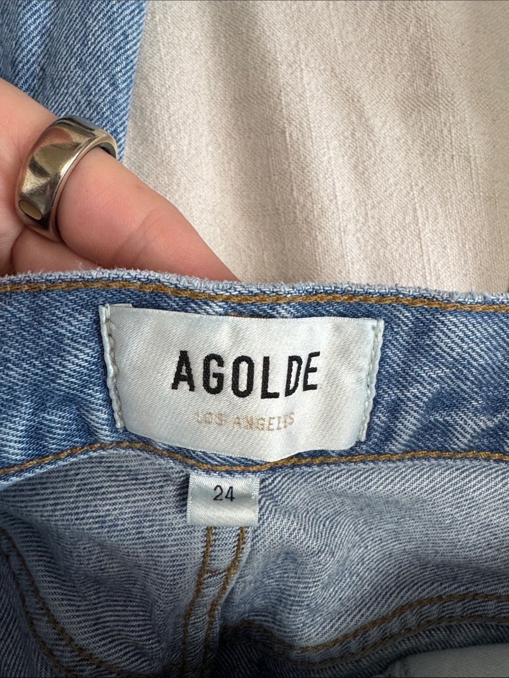 Agolde High-Rise Wide Leg Cuffed Jean - Picture 3 of 4